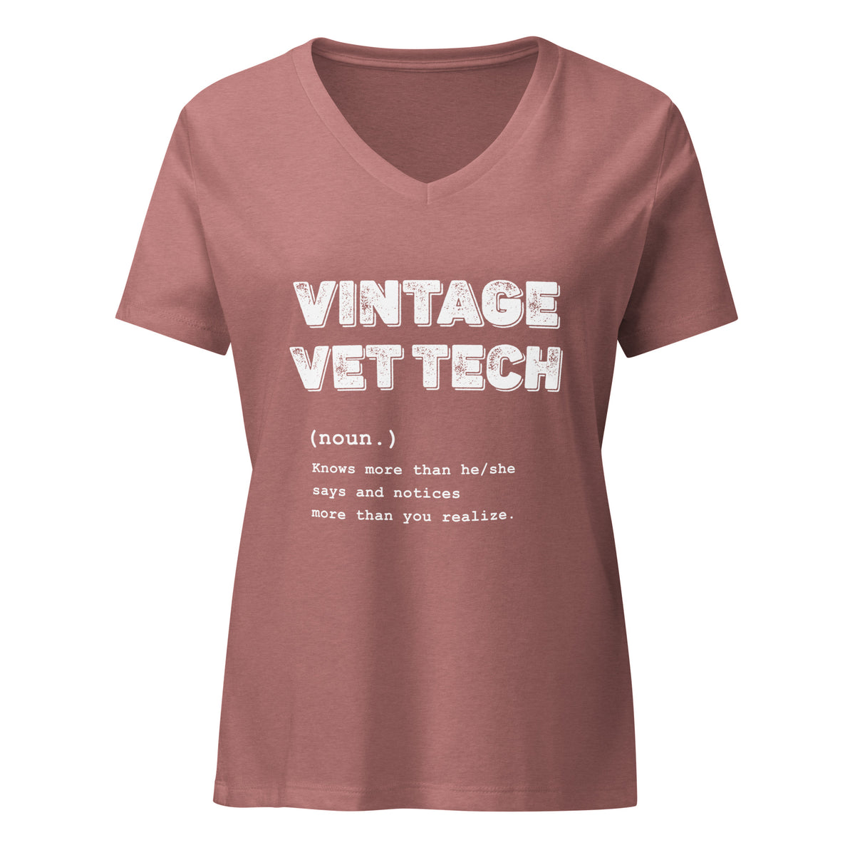 Vintage Vet Tech Women's V-Neck T-Shirt