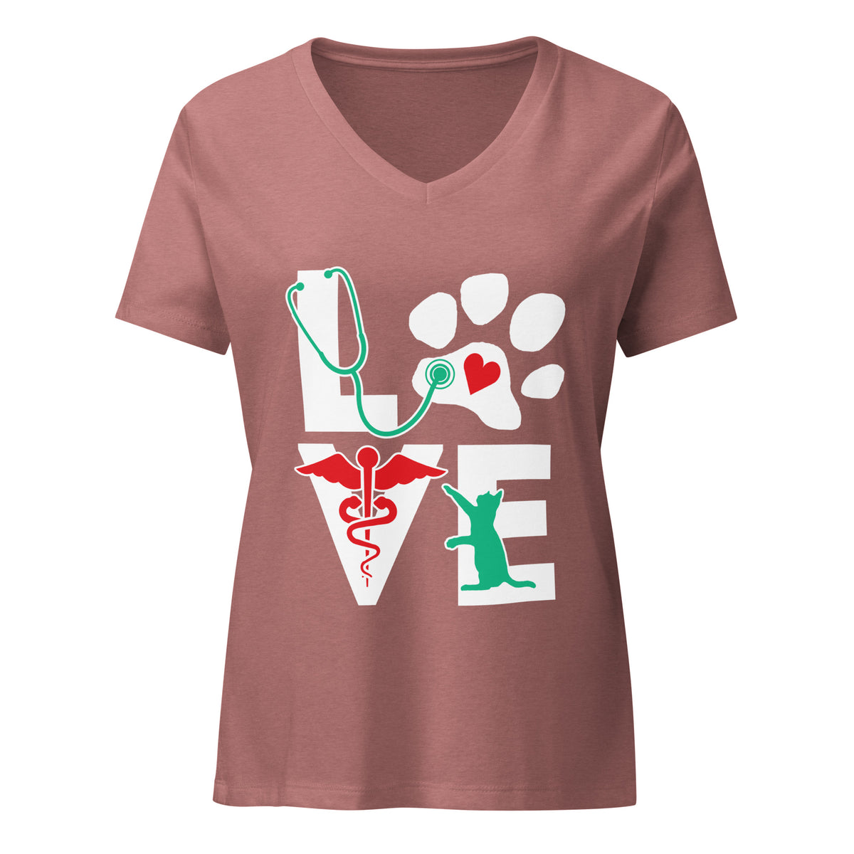 Love Cat Women's V-Neck T-Shirt
