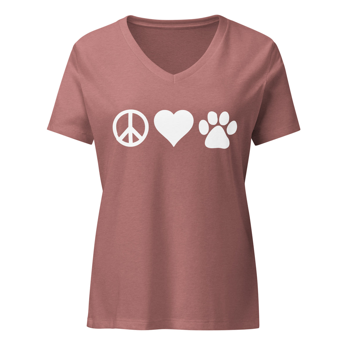 Peace, love, paws Women's V-Neck T-Shirt