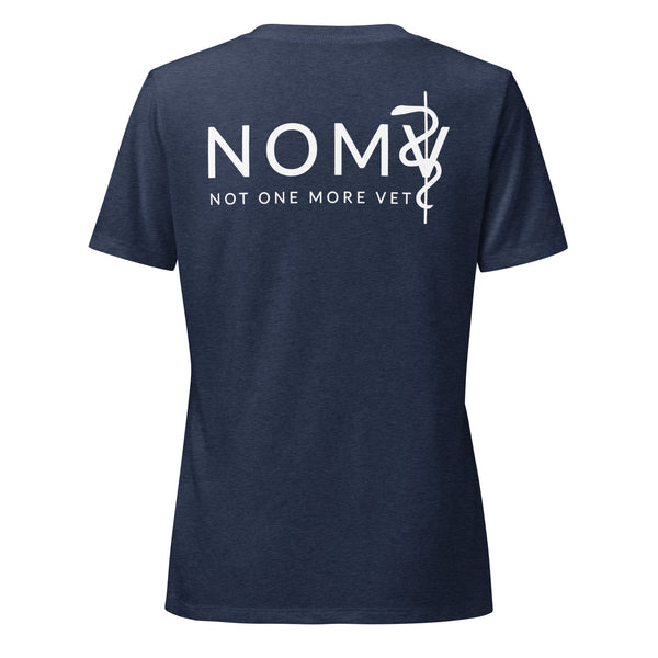 NOMV Cat Pulse Women's V-Neck T-Shirt-I love Veterinary
