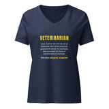 Veterinarian Definition Women's V-Neck T-Shirt-I love Veterinary