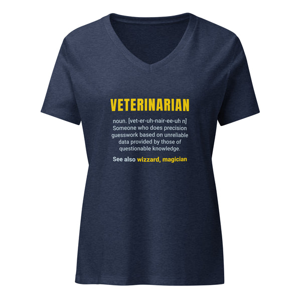 Veterinarian Definition Women's V-Neck T-Shirt-I love Veterinary