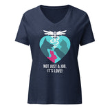 Not just a job, it's love Women's V-Neck T-Shirt-I love Veterinary