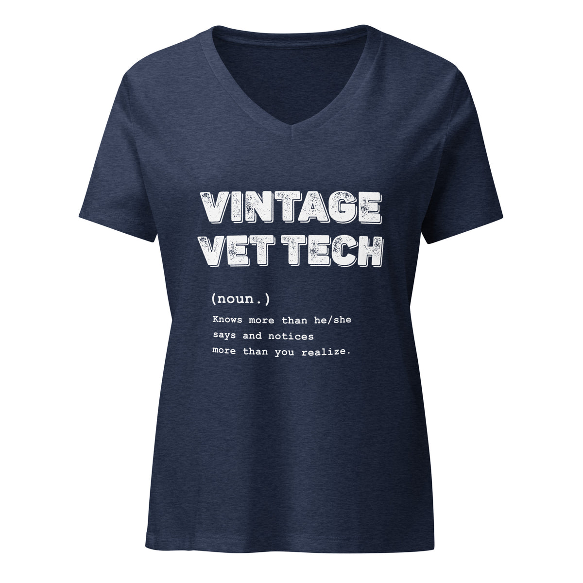 Vintage Vet Tech Women's V-Neck T-Shirt