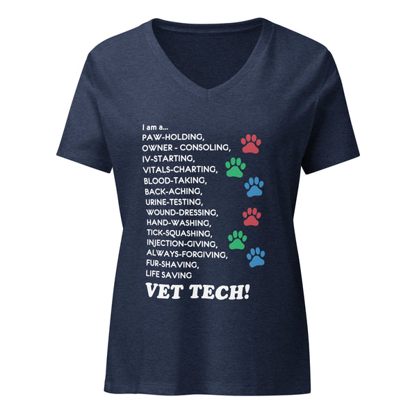I am a... Vet tech Women's V-Neck T-Shirt