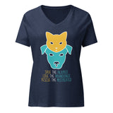 Save the injured, love the abandoned, rescue the mistreated Women's V-Neck T-Shirt
