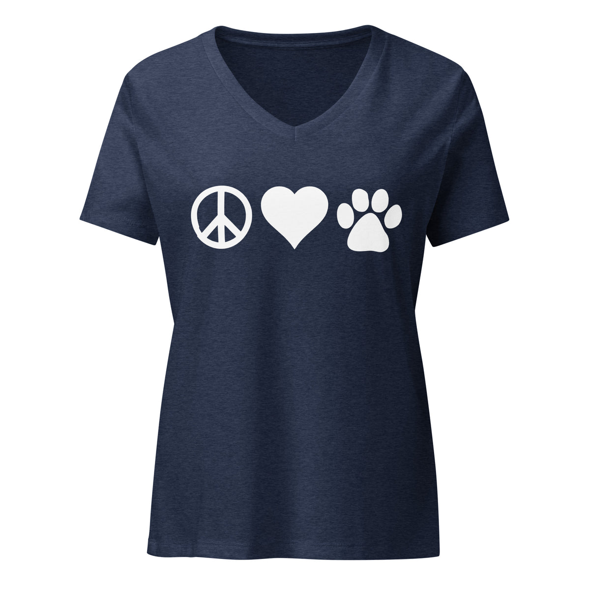 Peace, love, paws Women's V-Neck T-Shirt