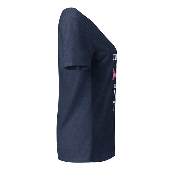 The best kind of Mom raises a Vet Tech Women's V-Neck T-Shirt-Women's V-Neck T-Shirt | Bella + Canvas 6405CVC-I love Veterinary