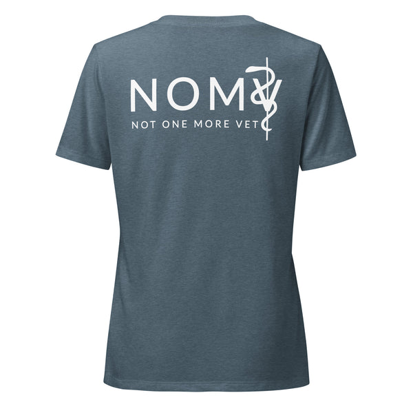 NOMV Cat Pulse Women's V-Neck T-Shirt-I love Veterinary