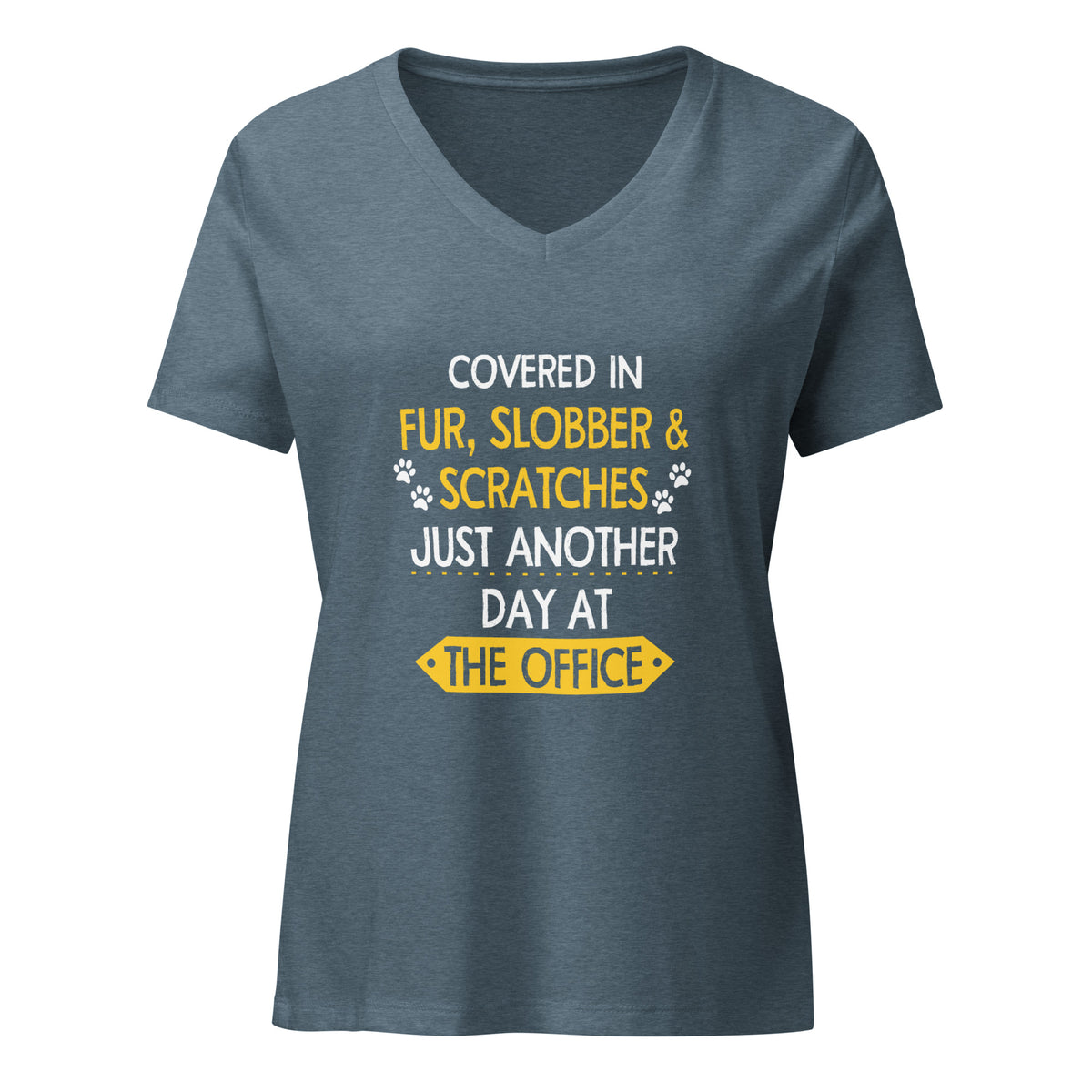 Fur, Slobber, Scratches Women's V-Neck T-Shirt-I love Veterinary