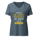 Fur, Slobber, Scratches Women's V-Neck T-Shirt-I love Veterinary