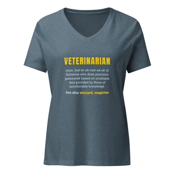Veterinarian Definition Women's V-Neck T-Shirt-I love Veterinary
