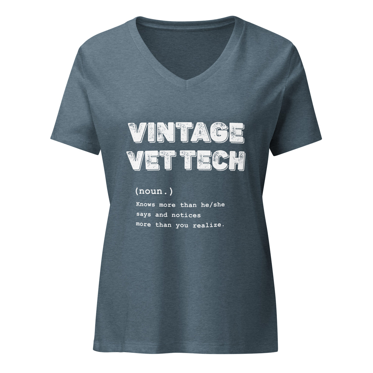Vintage Vet Tech Women's V-Neck T-Shirt