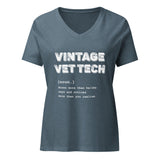 Vintage Vet Tech Women's V-Neck T-Shirt