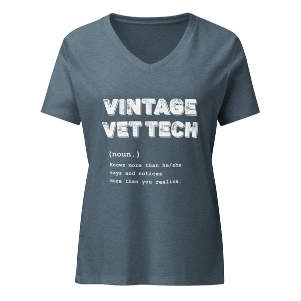 Vintage Vet Tech Women's V-Neck T-Shirt