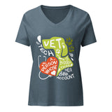 Vet Tech : A person whose heart is bigger than their bank account Women's V-Neck T-Shirt