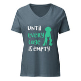 Until every cage is empty Women's V-Neck T-Shirt