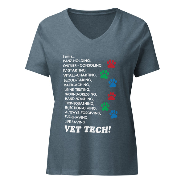 I am a... Vet tech Women's V-Neck T-Shirt