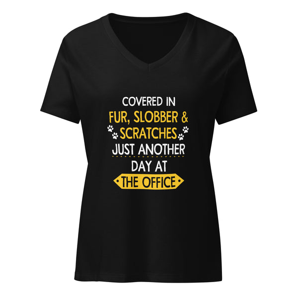 Fur, Slobber, Scratches Women's V-Neck T-Shirt-I love Veterinary