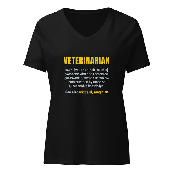 Veterinarian Definition Women's V-Neck T-Shirt-I love Veterinary