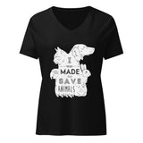 I was made to save animals Women's V-Neck T-Shirt-I love Veterinary