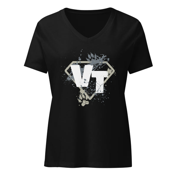 Vet tech superhero Women's V-Neck T-Shirt