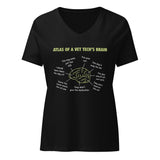 Atlas of a Vet Tech's Brain Women's V-Neck T-Shirt