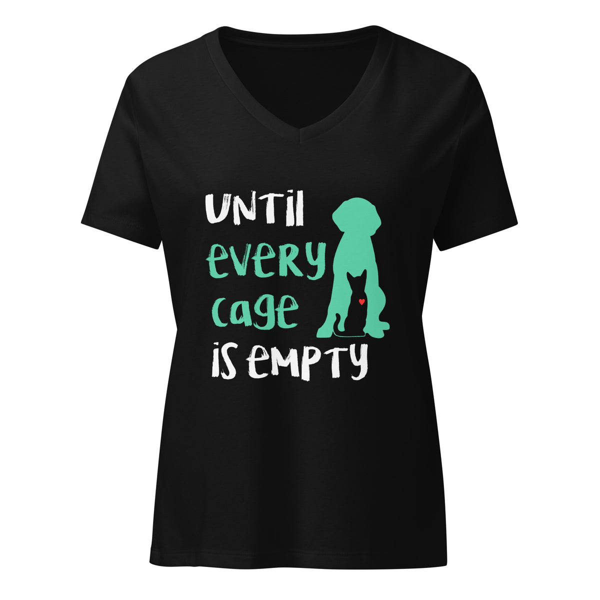 Until every cage is empty Women's V-Neck T-Shirt