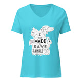 I was made to save animals Women's V-Neck T-Shirt-I love Veterinary