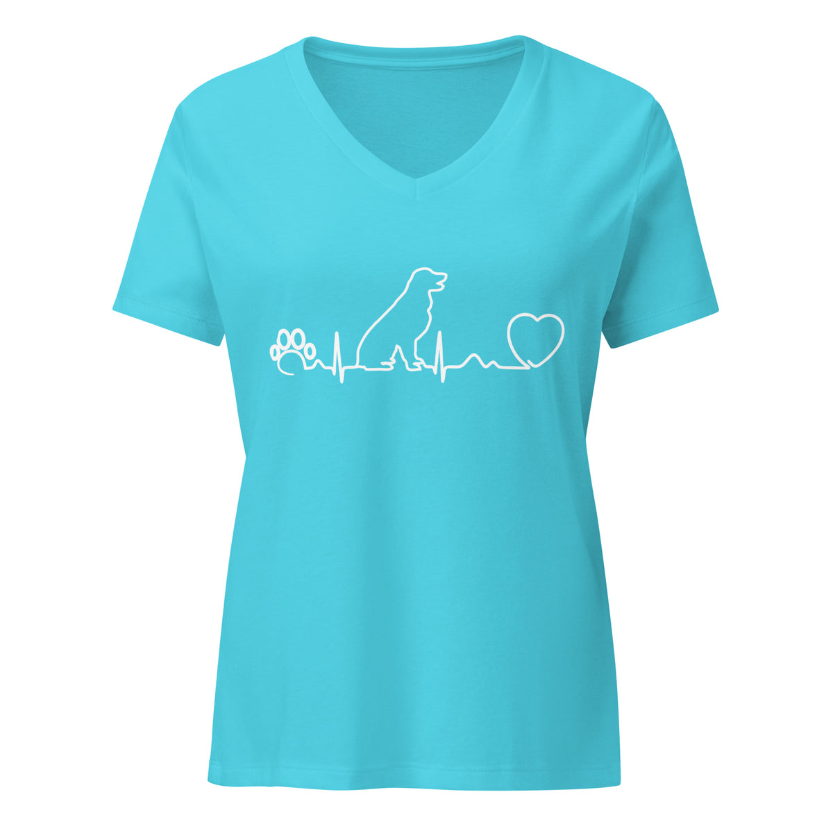 Dog Heartbeat Women's V-Neck T-Shirt-I love Veterinary