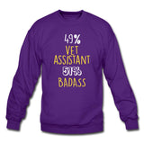 49% vet assistant 51% Badass Crewneck Sweatshirt-Unisex Crewneck Sweatshirt | Gildan 18000-I love Veterinary
