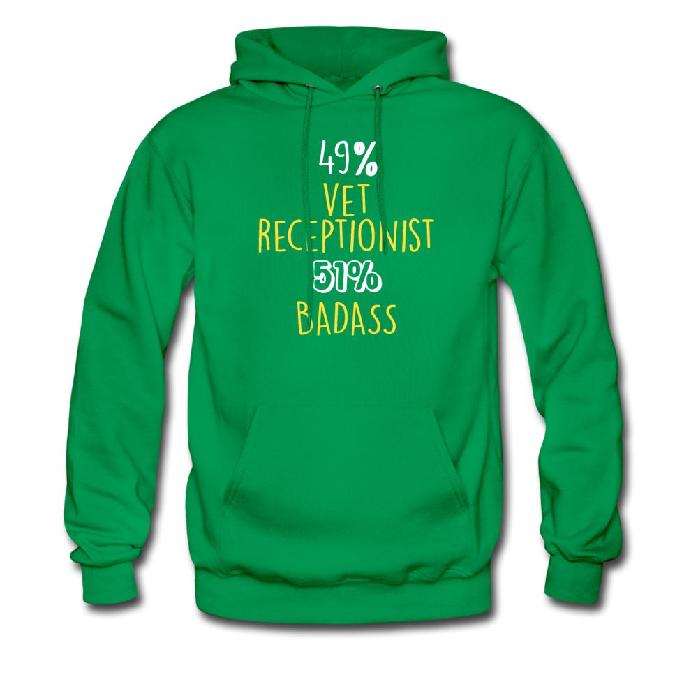 49% Vet Receptionist, 51% Badass Unisex Hoodie-Men's Hoodie | Hanes P170-I love Veterinary