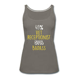 49% vet receptionist 51% Badass Women's Tank Top-Women’s Premium Tank Top | Spreadshirt 917-I love Veterinary