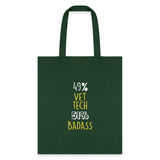 49% Vet tech 51% Badass Cotton Tote Bag-Tote Bag | Q-Tees Q800-I love Veterinary