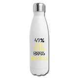 49% Vet tech 51% Badass Insulated Stainless Steel Water Bottle-Insulated Stainless Steel Water Bottle | DyeTrans-I love Veterinary