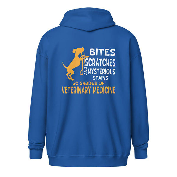 50 Shades of Veterinary Medicine Unisex heavy blend zip hoodie-Unisex Heavy Blend Zip Hoodie | Gildan 18600-I love Veterinary
