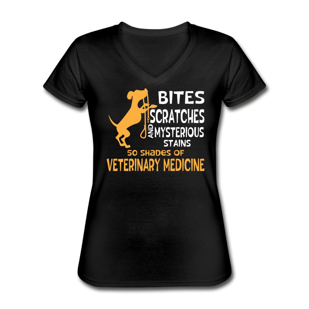 50 Shades of Veterinary Medicine Women's V-Neck T-Shirt-Women's V-Neck T-Shirt | Fruit of the Loom L39VR-I love Veterinary