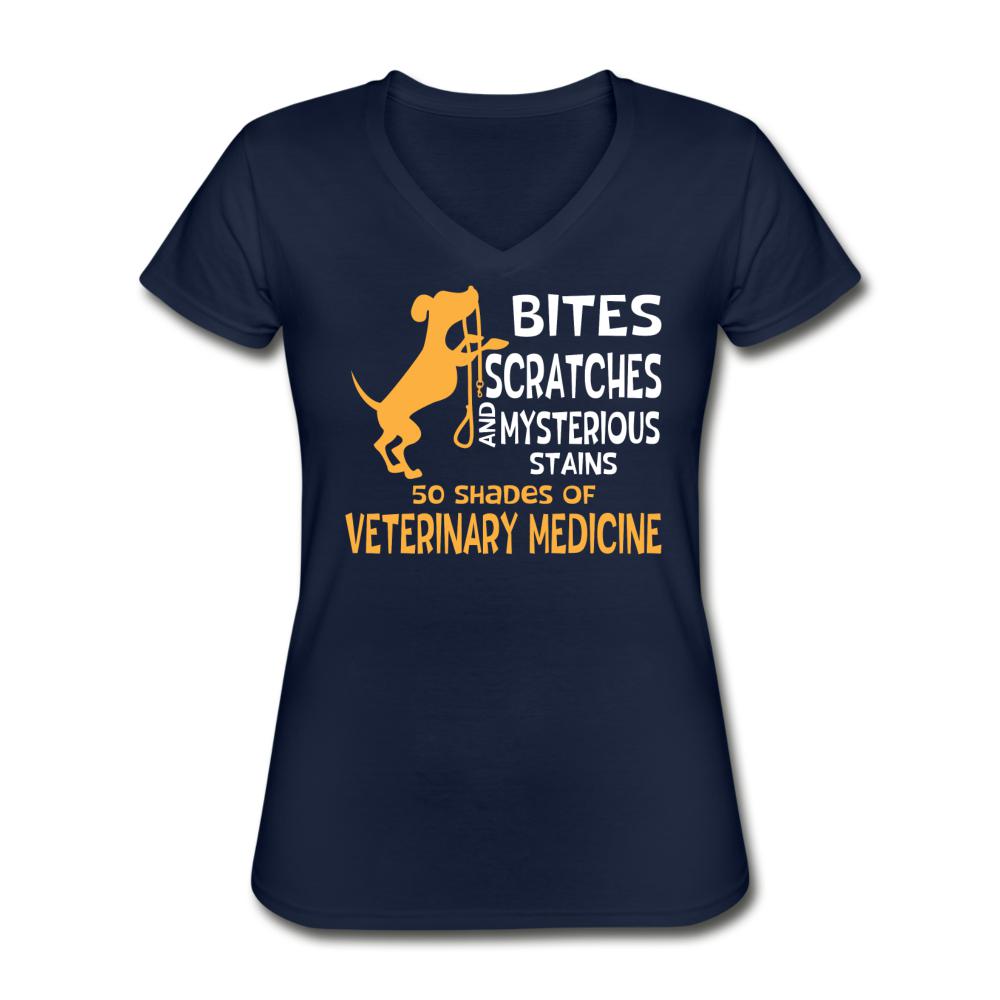 50 Shades of Veterinary Medicine Women's V-Neck T-Shirt-Women's V-Neck T-Shirt | Fruit of the Loom L39VR-I love Veterinary