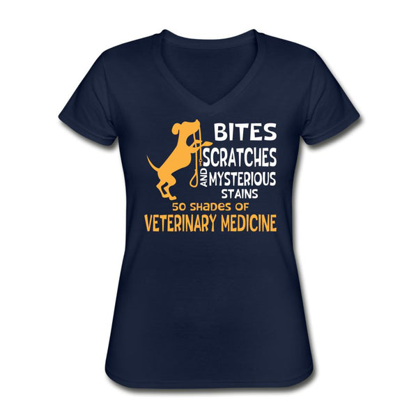 50 Shades of Veterinary Medicine Women's V-Neck T-Shirt-Women's V-Neck T-Shirt | Fruit of the Loom L39VR-I love Veterinary