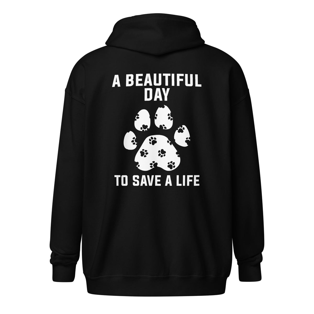 A beautiful day to save a life Unisex heavy blend zip hoodie-Unisex Zip Hoodie | Gildan 18600-I love Veterinary