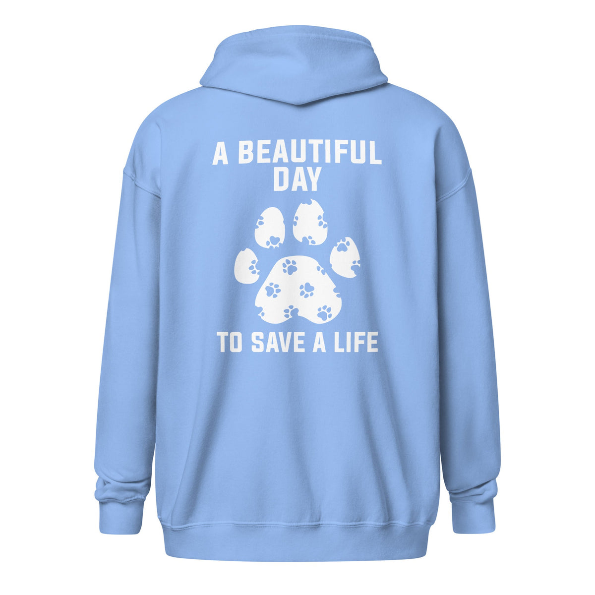 A beautiful day to save a life Unisex heavy blend zip hoodie-Unisex Zip Hoodie | Gildan 18600-I love Veterinary