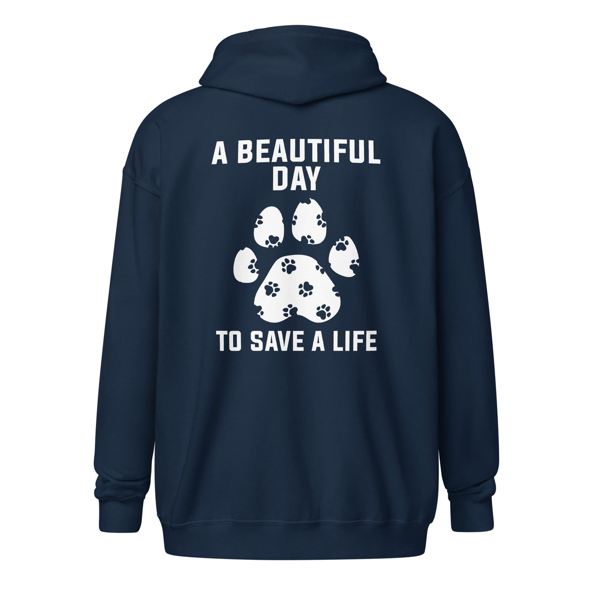 A beautiful day to save a life Unisex heavy blend zip hoodie-Unisex Zip Hoodie | Gildan 18600-I love Veterinary