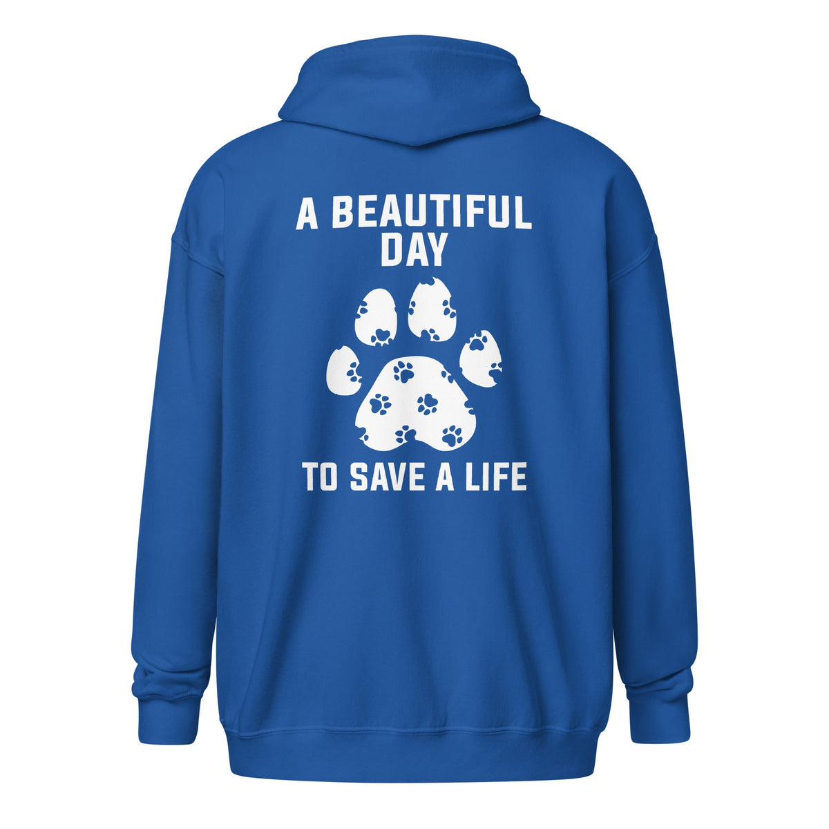 A beautiful day to save a life Unisex heavy blend zip hoodie-Unisex Zip Hoodie | Gildan 18600-I love Veterinary