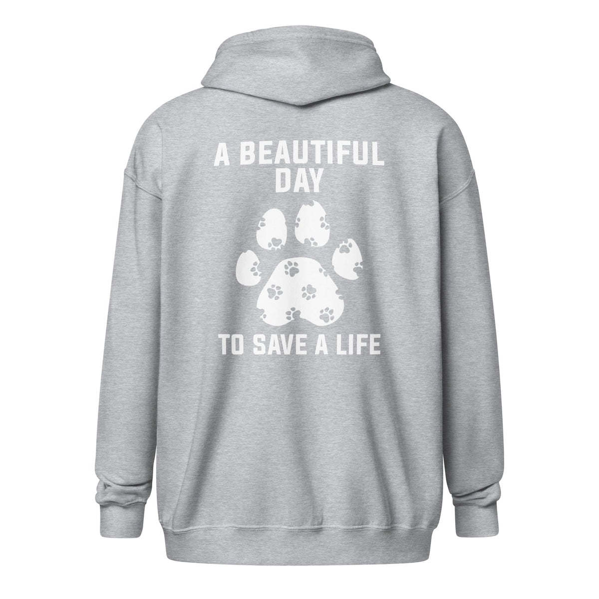 A beautiful day to save a life Unisex heavy blend zip hoodie-Unisex Zip Hoodie | Gildan 18600-I love Veterinary