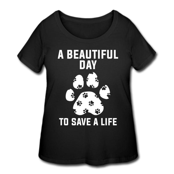 A beautiful day to save a life Women's Curvy T-shirt-Women’s Curvy T-Shirt | LAT 3804-I love Veterinary