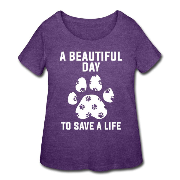 A beautiful day to save a life Women's Curvy T-shirt-Women’s Curvy T-Shirt | LAT 3804-I love Veterinary