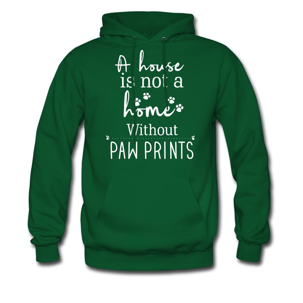 A house is not a home without Pawprints Unisex Hoodie-Men's Hoodie | Hanes P170-I love Veterinary