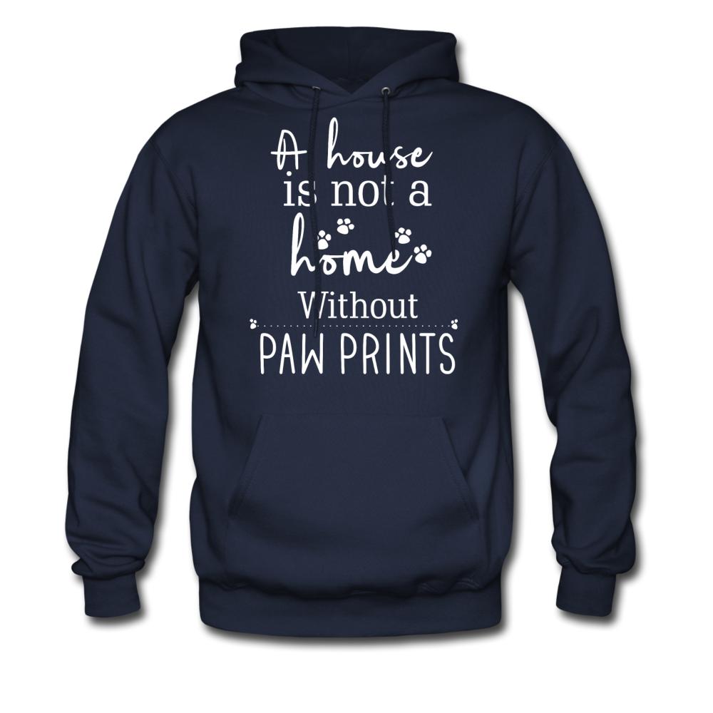 A house is not a home without Pawprints Unisex Hoodie-Men's Hoodie | Hanes P170-I love Veterinary