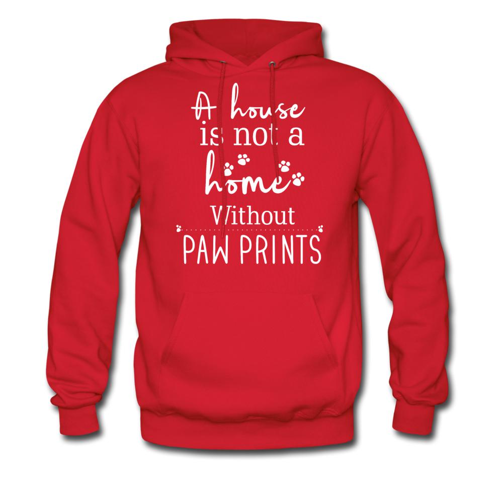 A house is not a home without Pawprints Unisex Hoodie-Men's Hoodie | Hanes P170-I love Veterinary