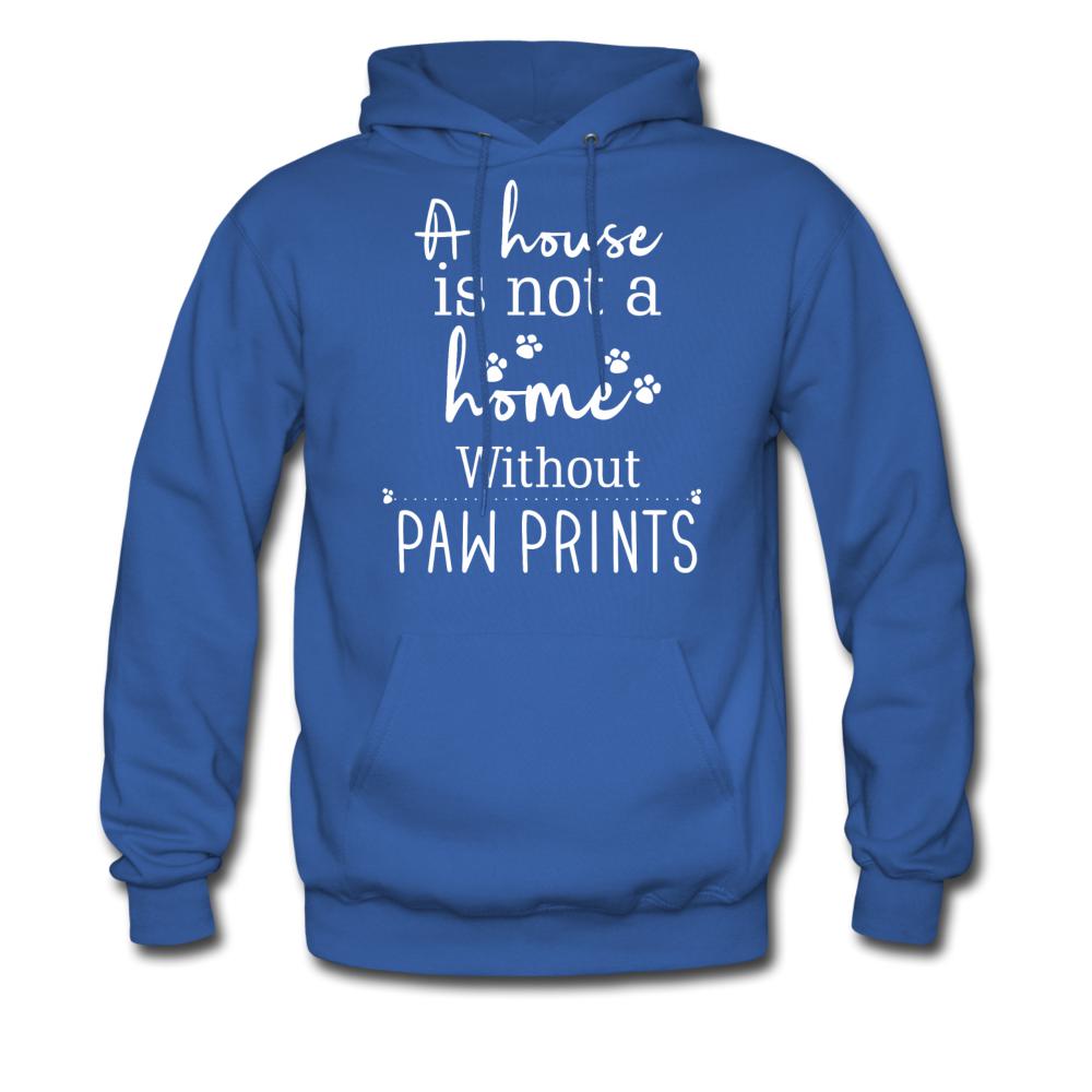 A house is not a home without Pawprints Unisex Hoodie-Men's Hoodie | Hanes P170-I love Veterinary